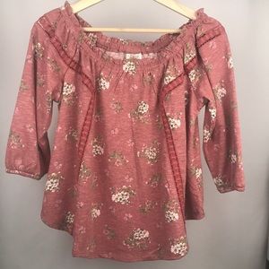 Self Esteem Junior Floral Off Shoulder Top
